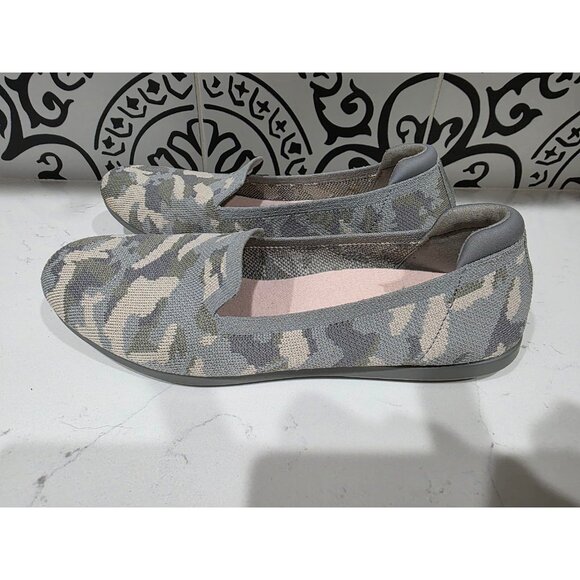Clarks Women's 7 M Cloudstepper Carly Dream Flats Shoes Stretch Khaki Green Camo - Picture 7 of 8